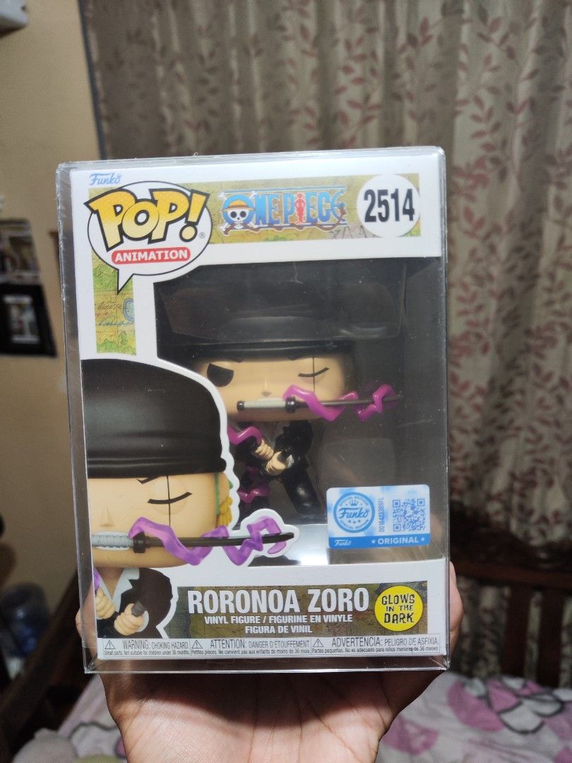 Funko Pop! Animation One Piece Roronoa Zoro #2514 GITD (Category: Designer & Blind Box Toys) located in Quezon City. Submitted by rencaceres (Listing ID 1460576868, Image 1). Description: Funko Pop! Roronoa Zoro (2514) GITD -Php1200.00 Condition: 9.5/10 NOOB free prot Nego DM for detailed pics Location: Pasong Tamo, Quezon City MOP: BPI/Gcash MOD: Lalamove/Grab (Shipping shouldered and risk by the buyer).