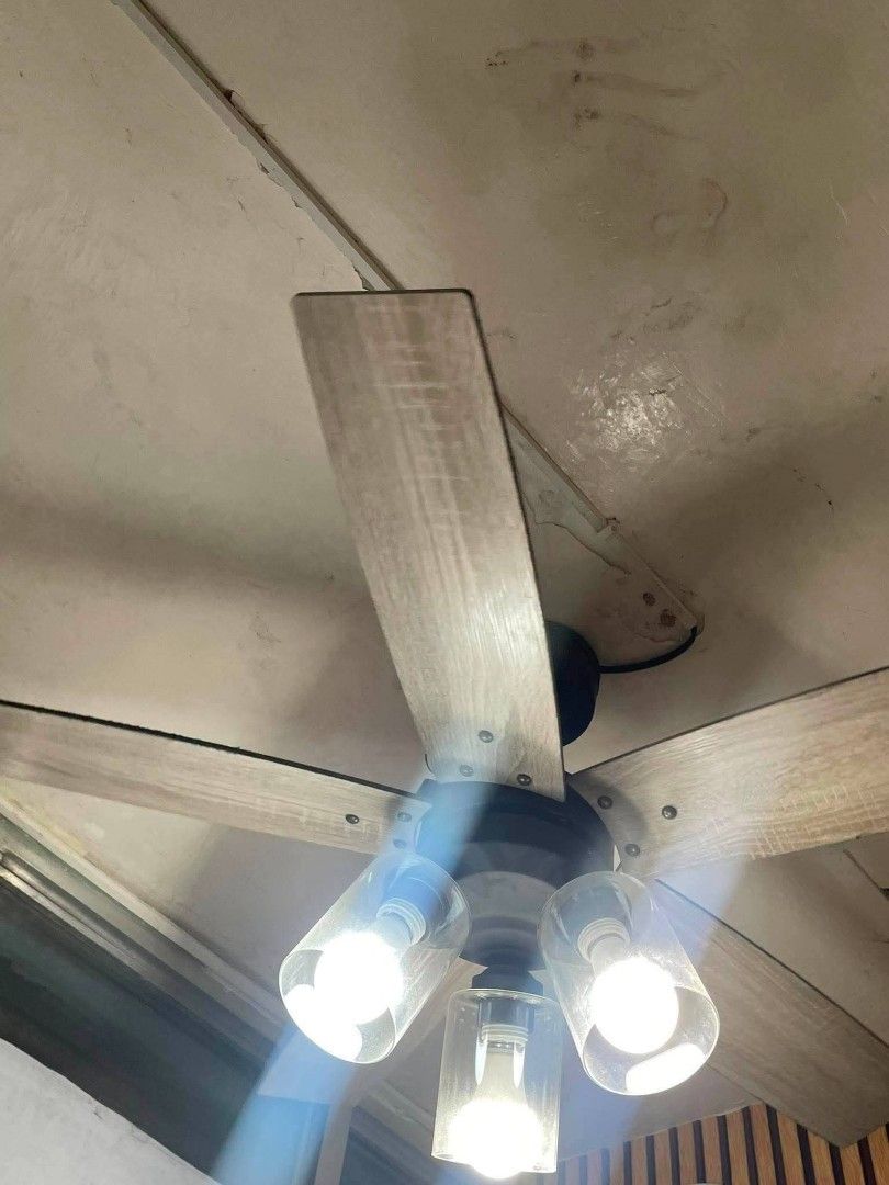 Rush Sale: Ceiling Fan with Light Bulb With Remote (Category: Fans) located in Quezon City. Submitted by vamosycompra (Listing ID 1460708940, Image 3). Description: Rush Sale: Ceiling Fan with Light Bulb With Remote Good as new, used for 3-4 months RFS: hindi na gagamitin sa shop 📌 Sampaloc, Manila.