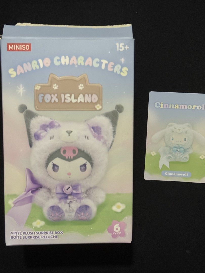 Sanrio Fox Island - Cinnamoroll (Category: Designer & Blind Box Toys) located in Mandaluyong City. Submitted by myeonii.e (Listing ID 1460683191, Image 2). Description: Got this from Miniso, original price at ₱1099! Comes with complete inclusions (box, foil, and card). Not my prio, so i’m selling cinna at super discount to declutter my room!! Feel free to message me if you have any questions or inquiries! I can send more pictures upon request 🤍.