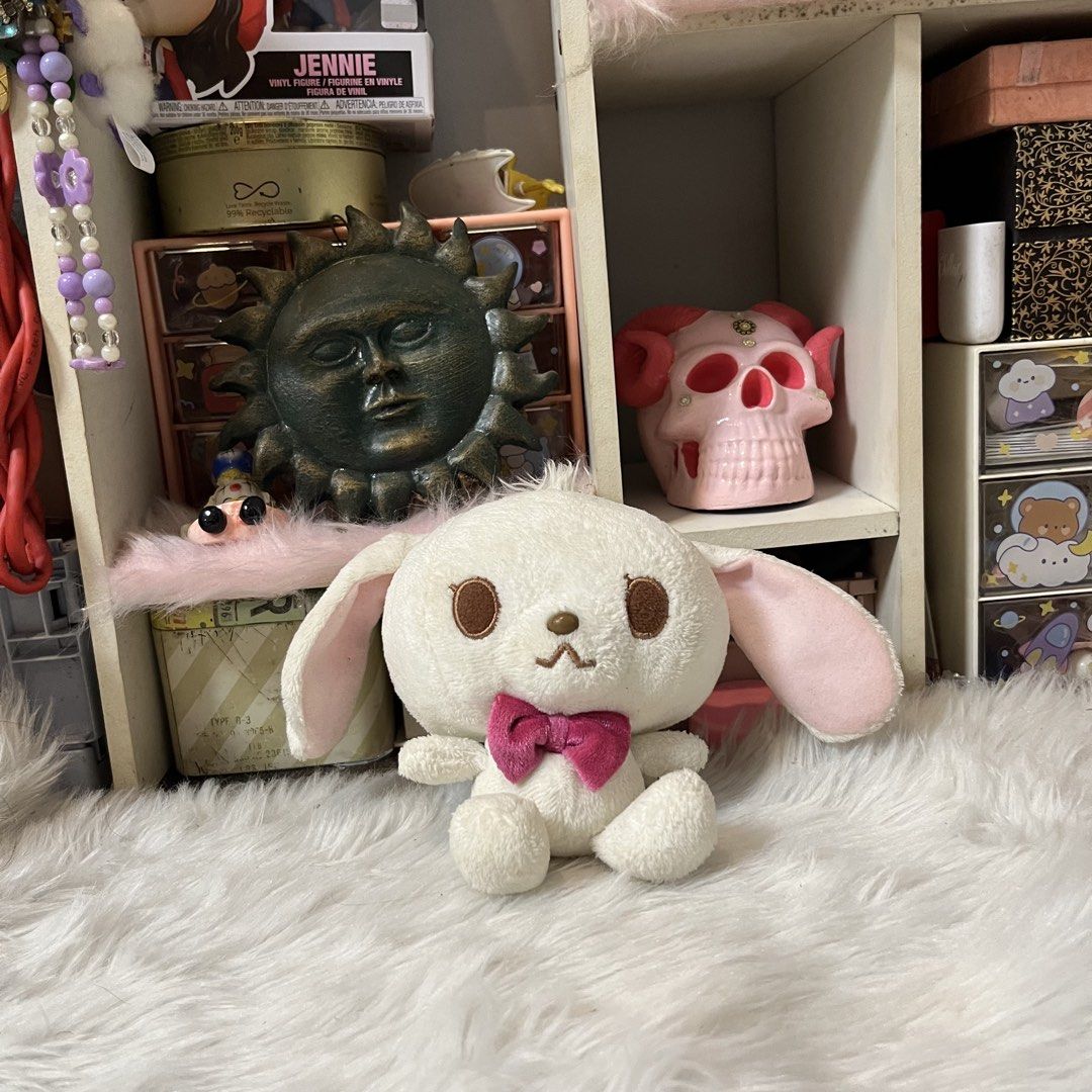 sanrio sugar bunny plush (Category: Plushies & Soft Toys) located in Malolos. Submitted by babebunzz (Listing ID 1460699766, Image 1). Description: - Adorable white bunny plush toy - Features a cute pink bow tie - Super soft and cuddly material - Ideal for decoration or as a thoughtful gift - Perfect for fans of cute characters - Approximately 6 inches in height.