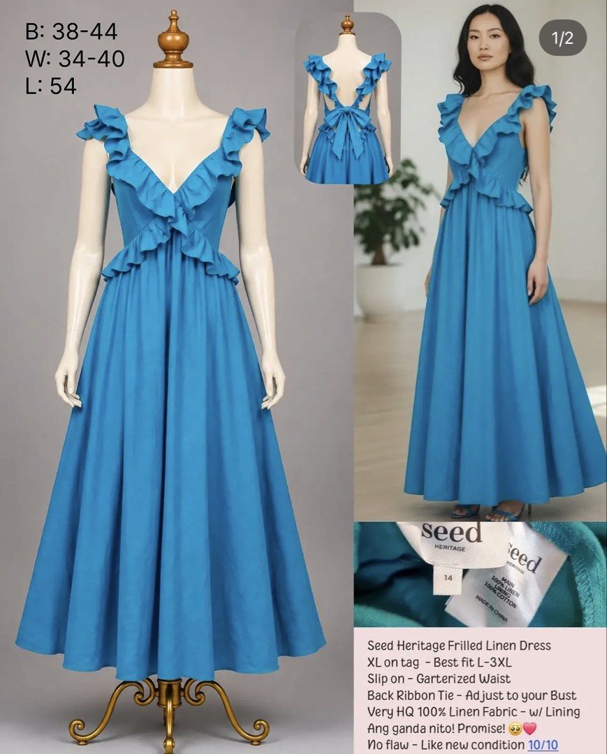 Seed Maxi Linen Dress (Category: Dresses) located in Floridablanca. Submitted by themicahella (Listing ID 1460614304, Image 1). Description: .
