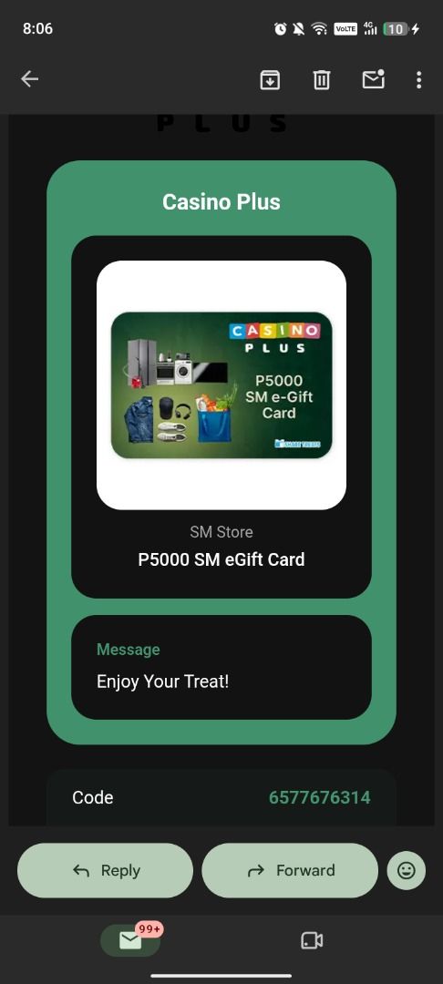 Selling my sm voucher (Category: Vouchers) located in Calatrava. Submitted by newcat_0471be (Listing ID 1460665492, Image 1). Description: - P5000 SM eGift Card - Source: Casino Plus - Redeemable at any SM Store - Digital eGift Card - Perfect for shopping.