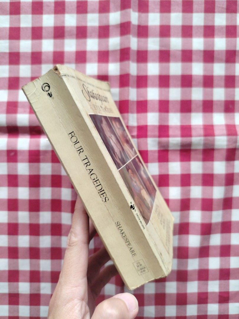 Shakespeare Four Tragedies (Category: Storybooks) located in Mandaue City. Submitted by ohmygaragecebu (Listing ID 1460526749, Image 2). Description: - Collection of Shakespeare's four major tragedies: Hamlet, Othello, King Lear, and Macbeth. - Paperback - Published by Bantam Classic.