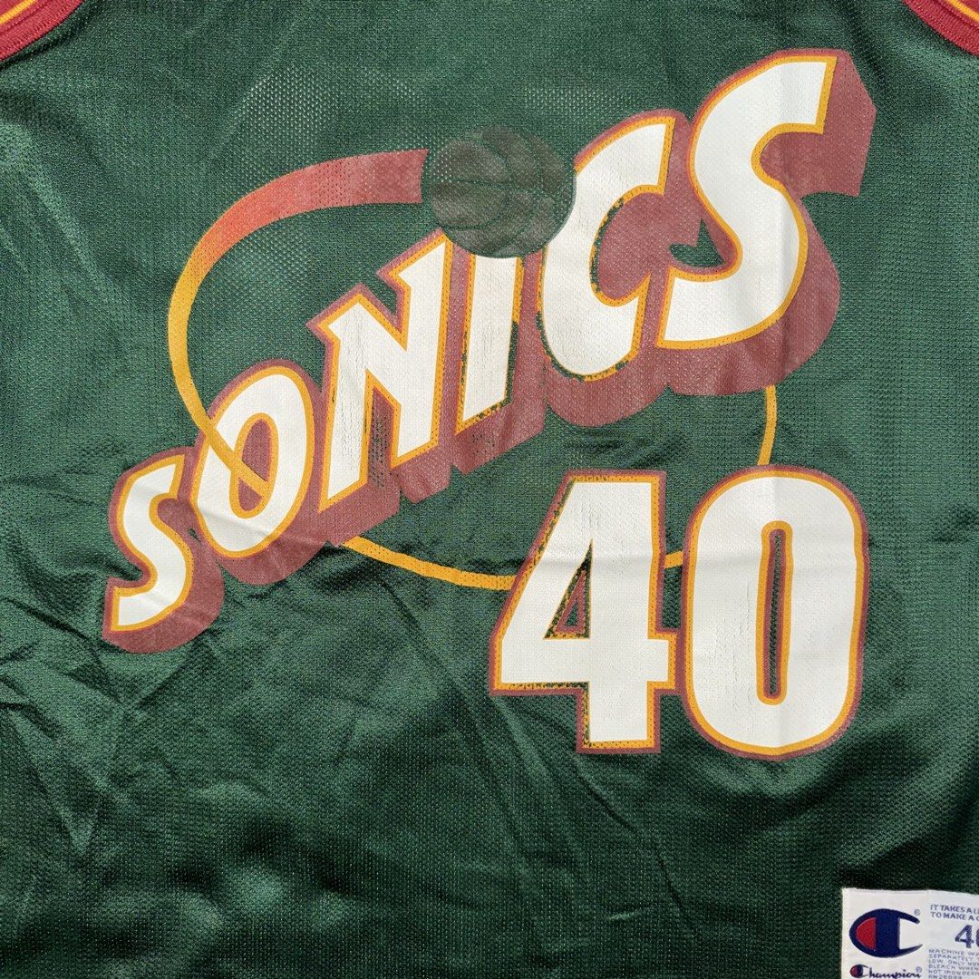 Shawn Kemp Champion Jersey (Category: Activewear) located in Manila. Submitted by freemanwsi (Listing ID 1460512784, Image 2). Description: Issue cracked print.