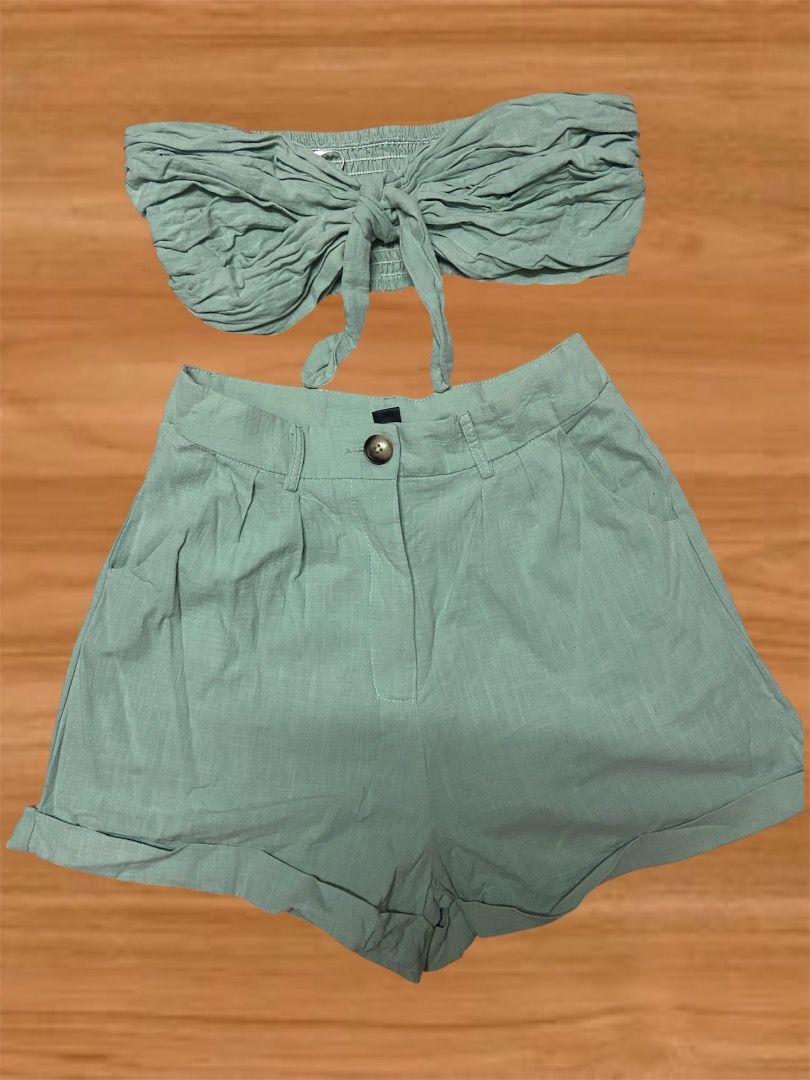 SHEIN linen coords summer zara bershka Stradivarius Tommy Hilfiger y2k zalora cotton on topshop terranova adidas nike just g esprit gap old navy guess bonito alo lululemon (Category: Undergarments & Loungewear) located in Angeles City. Submitted by .portia___01 (Listing ID 1460562122, Image 1). Description: good as new used once for photos small.