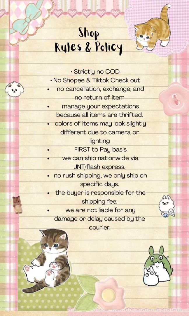 Shop Rules & Policy (Category: Announcements) located in Naga. Submitted by aemiisclst.fnds (Listing ID 1460564768, Image 1). Description: .