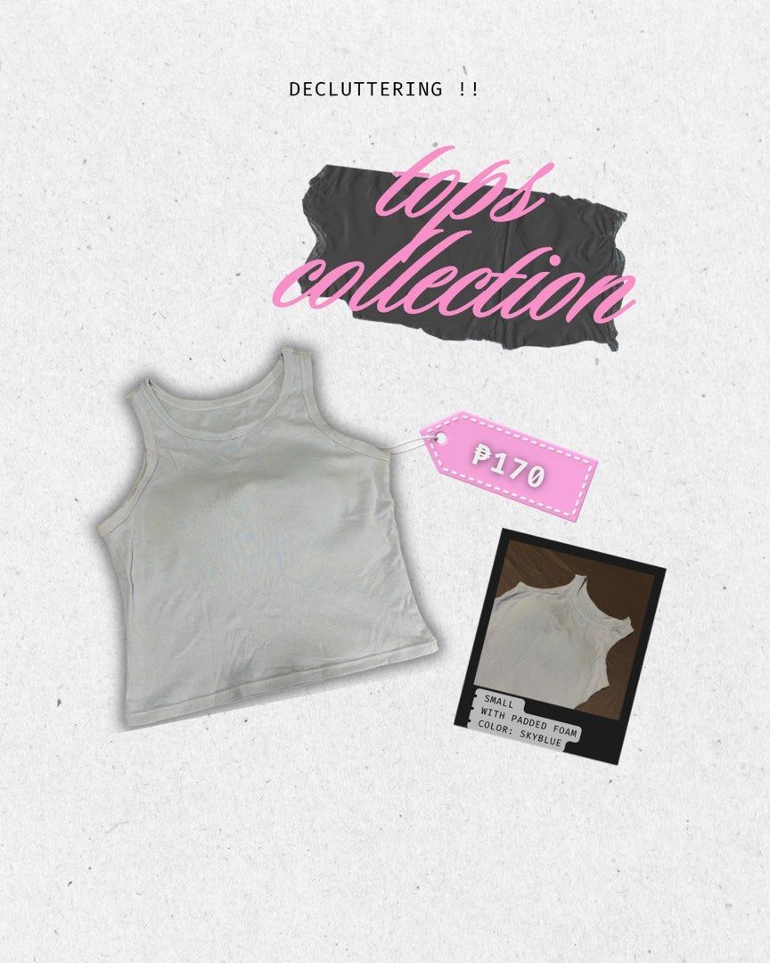 Sky Blue Tank Top with Padded Foam (Category: Sleeveless) located in Manila. Submitted by aney8109 (Listing ID 1460569613, Image 1). Description: 📍 ANTIPOLO CITY.
