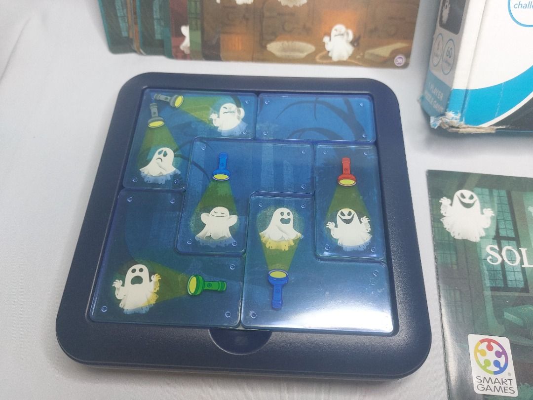 Smart Games Ghost Hunters Puzzle Game (Category: Board Games & Puzzles) located in Paranaque City. Submitted by ca.firstonlinebiz (Listing ID 1460685686, Image 2). Description: Preloved Smart Games Ghost Hunters Puzzle Game - Develops problem-solving skills - Includes game board, ghost pieces, challenge cards, and solutions booklet - Fun for kids and adults Loc. Greenheights Parañaque Shipping via Lalamove or SPX Express Payment thru Gcash Maya o
