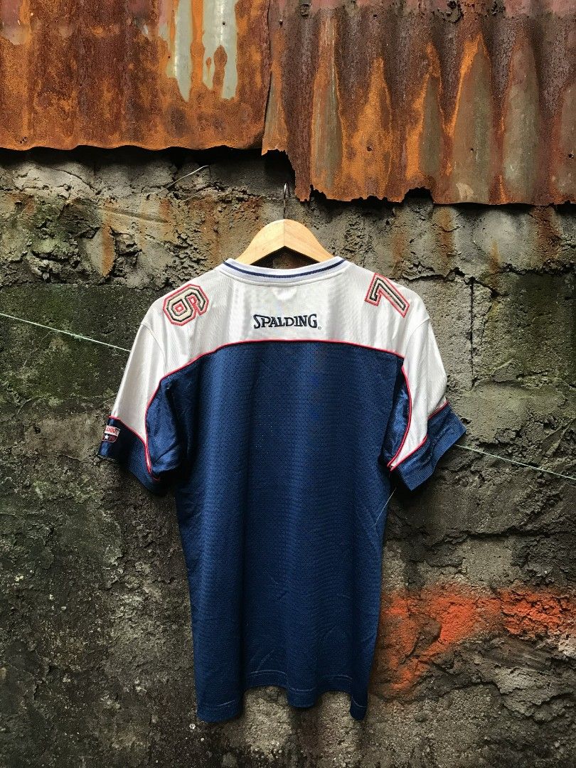 Spalding Jersey #76 Blue White Red (Category: Activewear) located in Quezon City. Submitted by carlodepaz (Listing ID 1460673056, Image 2). Description: sizes medium to large 22 x 27.4 550 freeship via jnt.