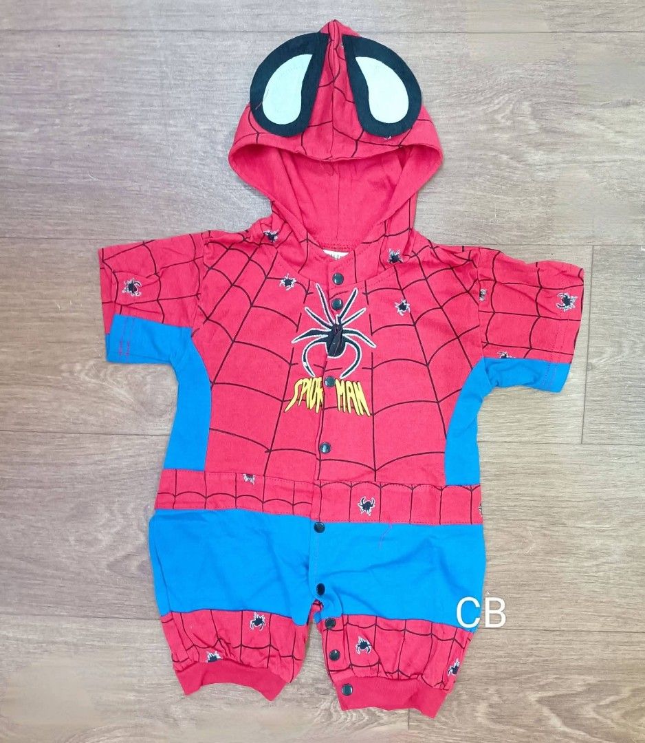 Spiderman Romper Baby Costume (Category: Babies & Kids Fashion) located in Manila. Submitted by viashop02 (Listing ID 1460673189, Image 3). Description: Spiderman Romper Baby Costume ✅ Included : Romper with Hoody ✅ Price: ₱580 ✅Size: (0-6months)(6-12months)(12-18months)(18-24months) 🕸️ Actual photo is posted 🕸️ Onhand all Items no customize 🕸️ Made in Bangkok 🕸️ Good quality ✅ Cash on delivery via lalamove.