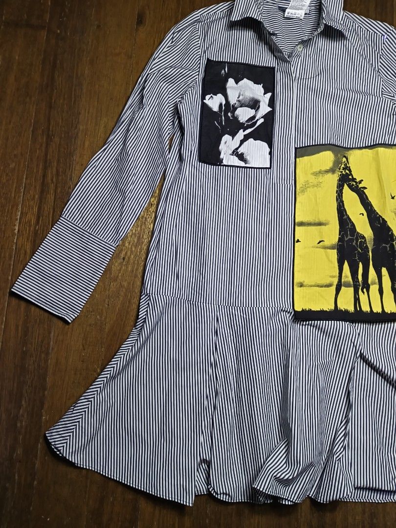Sportmax code patchwork art shirt dress (Category: Dresses) located in Mandaluyong City. Submitted by beloved_kirara (Listing ID 1460648353, Image 2). Description: good condition no issue dimension L 35 w 18 S 23.5 1200 + sf location mandaluyong willing to meet up as long as it's near my area.
