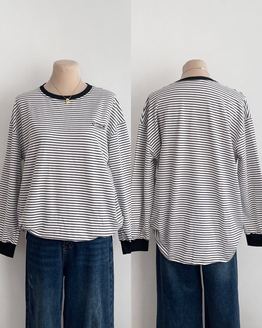 stripe long sleeves (Category: Longsleeves) located in Manila. Submitted by spankmemingyu (Listing ID 1460569693, Image 1). Description: s-sl.