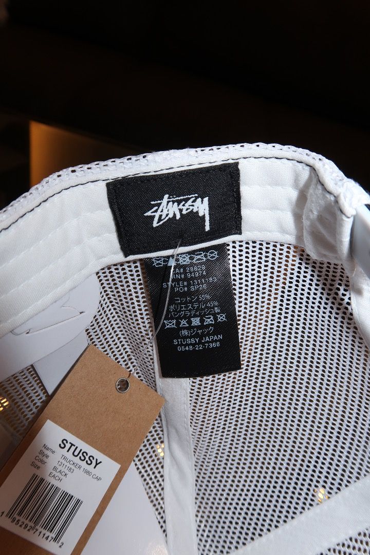 Stüssy 1980 Trucker Cap (Category: Caps & Hats) located in Zamboanga. Submitted by cobiray (Listing ID 1460602164, Image 2). Description: Stussy trucker cap. Black front with blue '1980' graphic, white mesh back. Adjustable snapback. New with tags. Perfect for everyday style. Stüssy 1980 Trucker Cap Authentic and brandnew from 🇺🇸 Color: Black Size: Adjustable Price: ₱4,300 Stocks: 2 pcs .