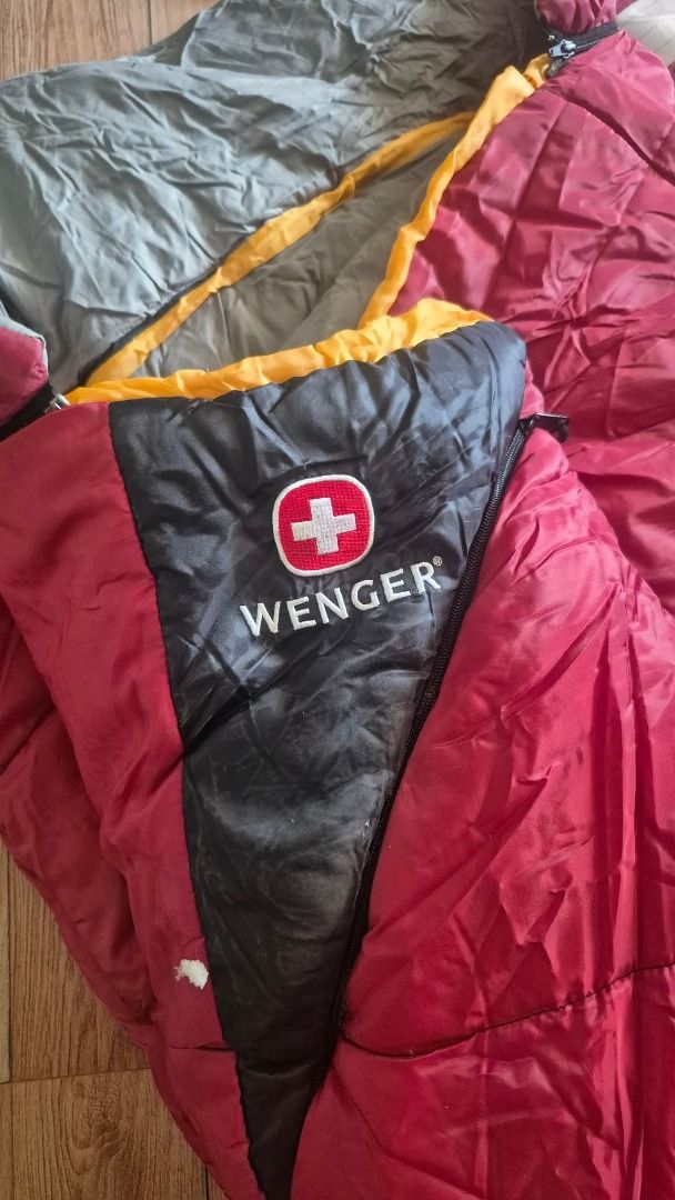 Swiss Wenger Sleeping Bag (Category: Travel Essentials & Accessories) located in Mandaluyong City. Submitted by haldevar (Listing ID 1460689223, Image 2). Description: Swiss Wenger Sleeping Bag Selling original Red Swiss Wenger sleeping bag for 1000 pesos. Used but good condition. Just needs abit of cleaning. 1 piece left. Loc: Quezon City Payment: Gcash, BPI, Maribank Delivery: Any (buyer pays shipping fee) .
