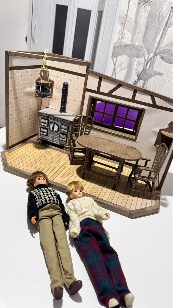 Takara Jenny dollhouse (Category: Kids Toys) located in Imus. Submitted by pocketfullofcandies (Listing ID 1460553323, Image 2). Description: Jenny Little Life dollhouse. Design Features: Rustic half-timbered architectural framing, wooden-style slatted flooring, a matching dining table with two chairs, and a hanging basket fixture. .