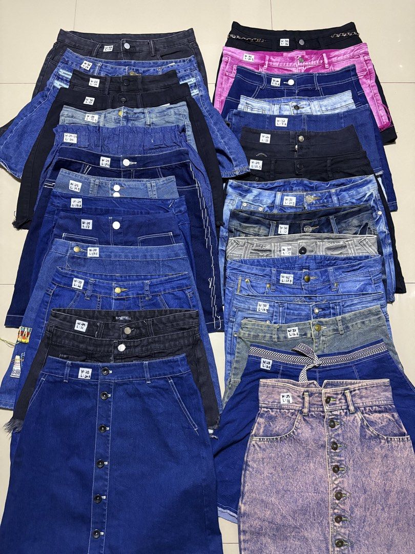 DENIM SKORTS/SKIRTS FOR TAKE ALL (Category: Skirts) located in Los Banos. Submitted by hngr.ph (Listing ID 1460688350, Image 2). Description: take all mix of skirts and skorts‼️ what you see is what you get. w/ video available, pm lang para ma-send☺️.