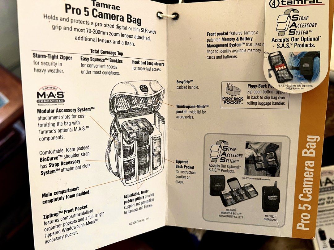 Authentic Tamrac Pro 5 Professional Camera Bag (Category: Camera Bags & Carriers) located in Muntinlupa City. Submitted by arisofcalico (Listing ID 1460522932, Image 3). Description: Authentic Tamrac Pro 5 Large Profesdional Camera Bag World renowned Tamrac brand of photo equipment accesories New, never been used. Bought from the Dubai International Airport store More than enough space you eill need for your equipment Heavy padded shoulder strap 