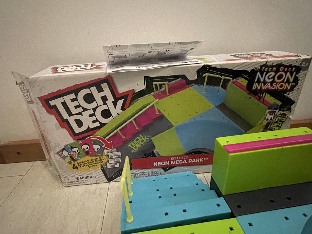 Tech Deck Neon Mega Skatepark (Category: Action & Battle Toys) located in Quezon City. Submitted by catlover18 (Listing ID 1460634293, Image 3). Description: Tech Deck Neon Mega Park Can send more pics, comes with a fingerboard. MOP: Gcash Shipping: Lalamove shouldered by the buyer .