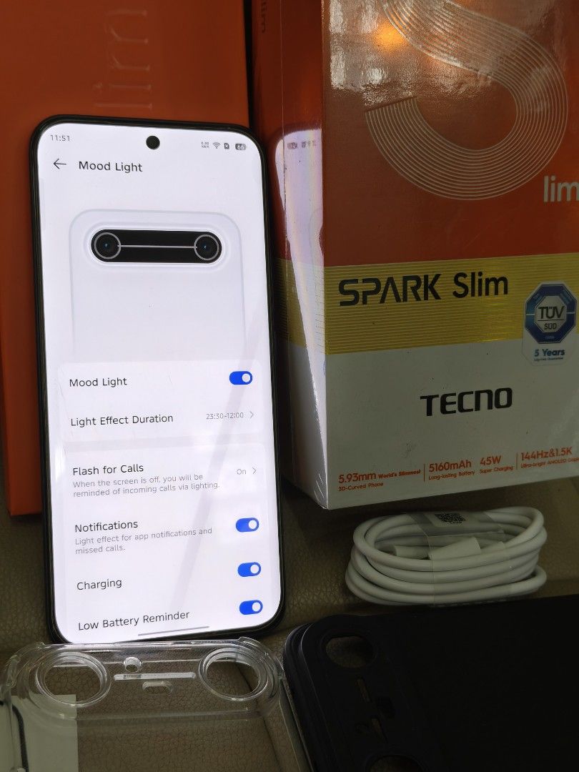 Tecno Spark Slim 8/256gb (Category: Samsung) located in Manila. Submitted by jaysold (Listing ID 1460542925, Image 2). Description: Tecno spark slim 8/256gb good as new unused charger head and cable. Complete with box slim and light weight no issue test all you want check all u want reset all you want meet up at lrt2 stations of malls nearby or kung saan mapagkasunduan rfs: extra phone na lang sya. just msg if u have inquiries.