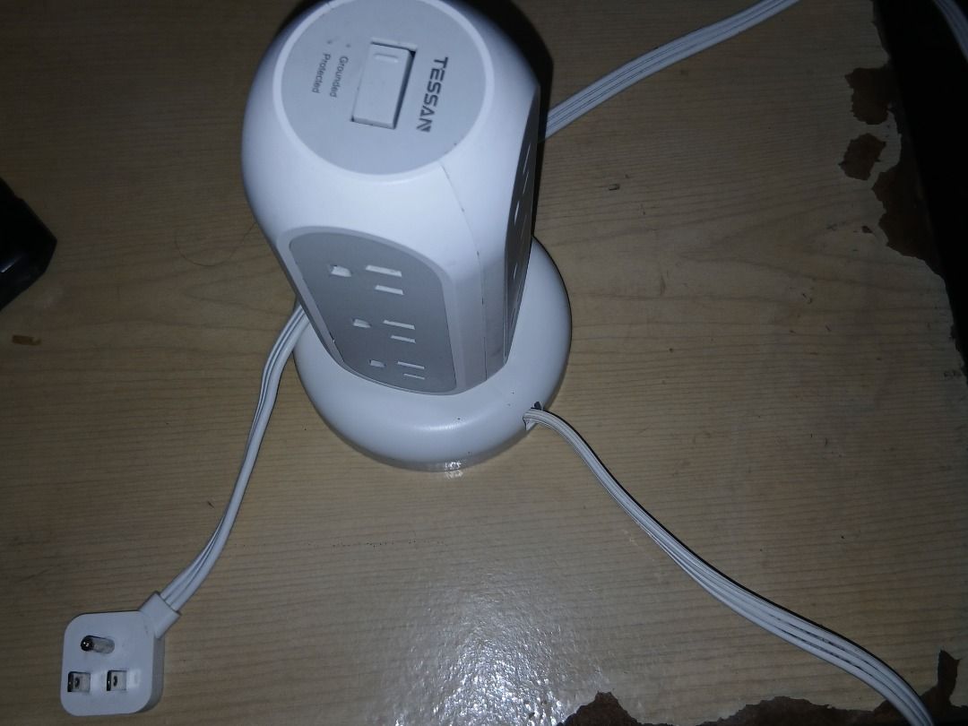 TESSAN Tower Power Strip with USB Ports (Category: Office & Business Technology) located in Manila. Submitted by cosmicturtle.d1b615 (Listing ID 1460651272, Image 1). Description: - TESSAN Tower Power Strip - Multiple AC outlets and USB ports - Space-saving vertical design for desks/tables - Charge multiple devices simultaneously - Good cord length - Reliable performance.