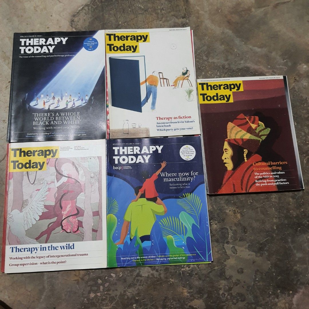 Therapy Today Magazines - Various Issues (Category: Magazines) located in Tarlac. Submitted by jajubells (Listing ID 1460621713, Image 2). Description: - Bundle of Therapy Today magazines - Covers topics like 'Why pronouns matter', 'Generation Covid-19', 'Therapy in the wild' - Explores cultural barriers, trauma, and generational impacts - Ideal for anyone interested in psychology and therapy - Insightful articles for a deeper understanding stric