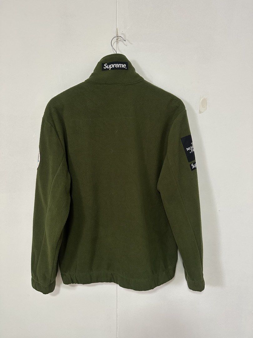 TNF x Supreme Jacket (Category: Coats, Jackets and Outerwear) located in Las Pinas. Submitted by archimedes.joaquin (Listing ID 1460537925, Image 3). Description: good as new condition - 9.7/10 color rate - ykk zippers - Small on tag us size 22 width 27 length ( best fit large ) - No issue Complete with code.