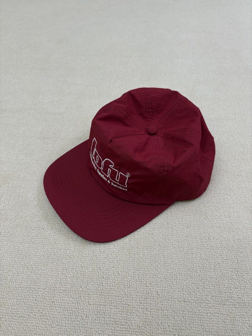 Tofu Construction Supplies & Services Cap Burgundy (Category: Caps & Hats) located in Manila. Submitted by porma.market (Listing ID 1460518936, Image 3). Description: - Burgundy classic baseball cap style - Embroidered 'Tofu Construction Supplies & Services' logo on front - Standard adult size - Minimal signs of wear - Ideal for casual wear or streetwear.