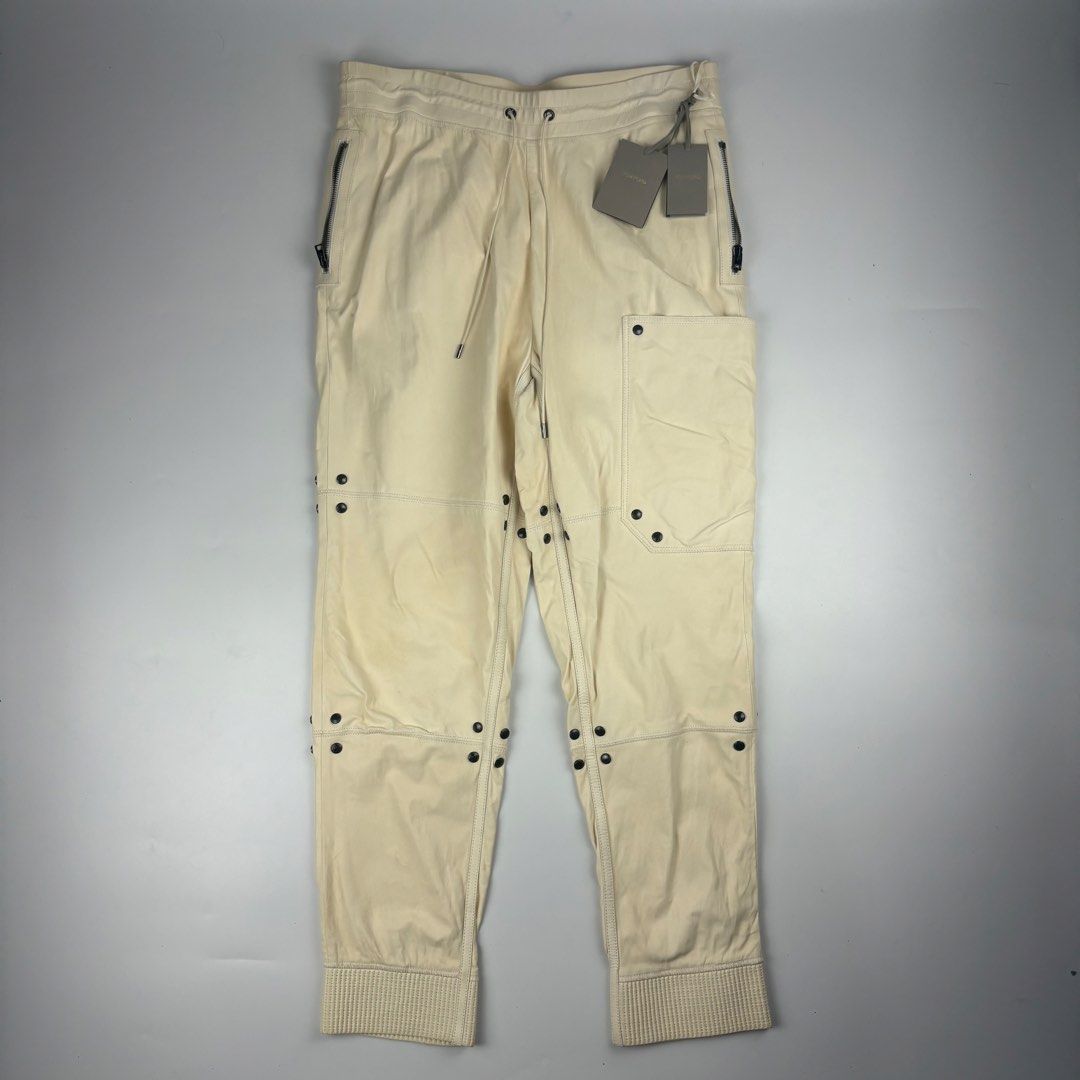 Tom Ford Leather Biker Jogger Pants (Category: Luxury Apparel) located in Bacolod City. Submitted by cast.archives (Listing ID 1460655454, Image 1). Description: Tom Ford Leather Biker Jogger Pants Authentic Inclusions: Hangtag, Garment bag, Hanger Tagged size: 40 Condition: Excellent Flaw: Normal sign of used Measurements: Waist: 30” - 34” Length: 38” Inseam: 26” Rise: 13”.