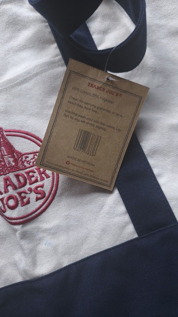 Trader Joe's - Blue Canvas Tote Bag (Category: Tote Bags) located in Quezon City. Submitted by dvdstoreph (Listing ID 1460606395, Image 2). Description: - 10/10 conditon, brand new - Comes with a freebie - Price is negotiable - MOP: BPI or Maya - RFS: Need funds urgently.