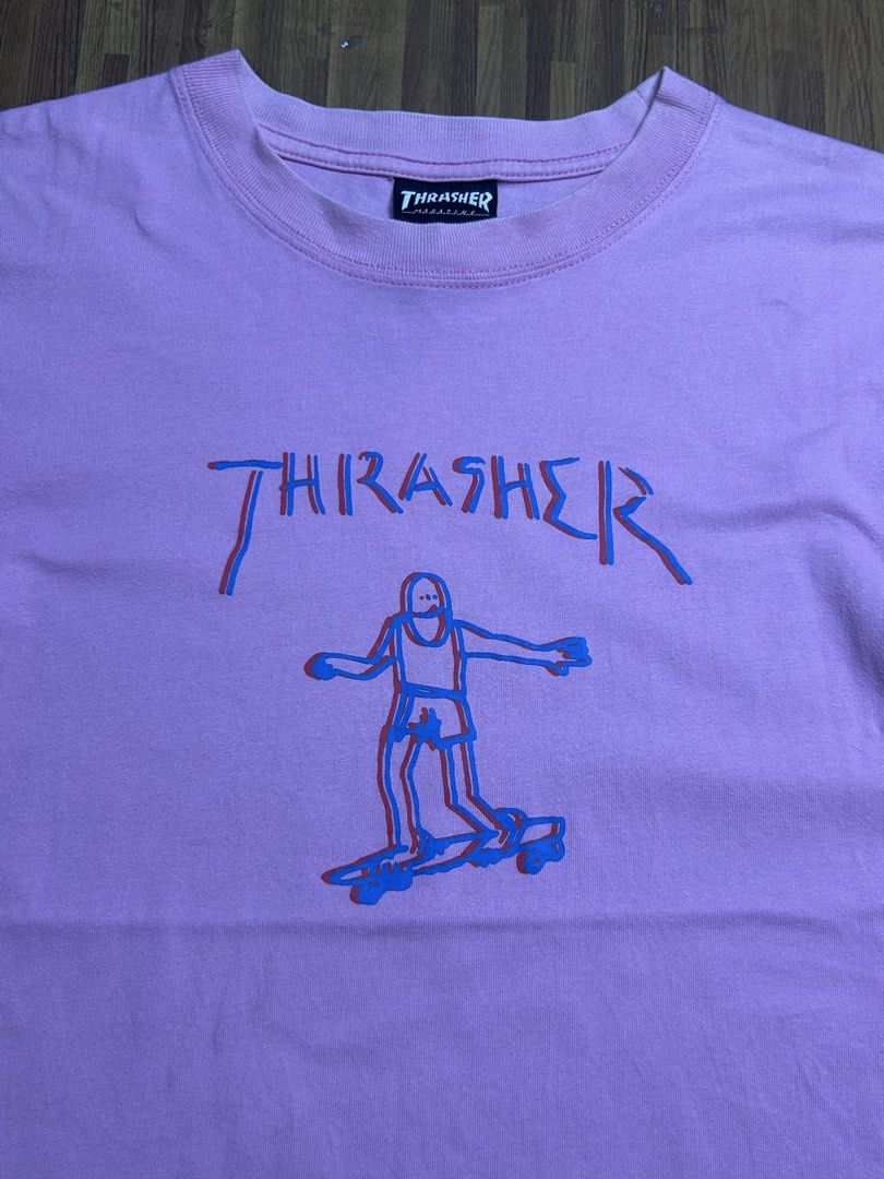 Trasher shirt (Category: Tshirts & Polo Shirts ) located in Cebu City. Submitted by thrift_grail (Listing ID 1460705047, Image 2). Description: Excellent condition Need wash No issue Size small on tag Dimes 18w 24.5L Cr 9/10 Cebu city.