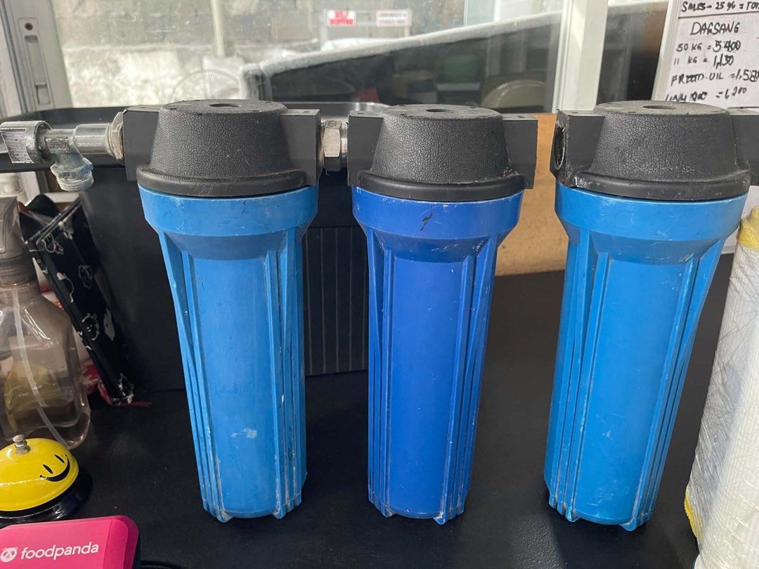 Triple water filter system (Category: Water Purifiers & Dispensers) located in Makati City. Submitted by xaannee (Listing ID 1460609635, Image 3). Description: Triple water filter system Heavy duty Makati locations No issue.