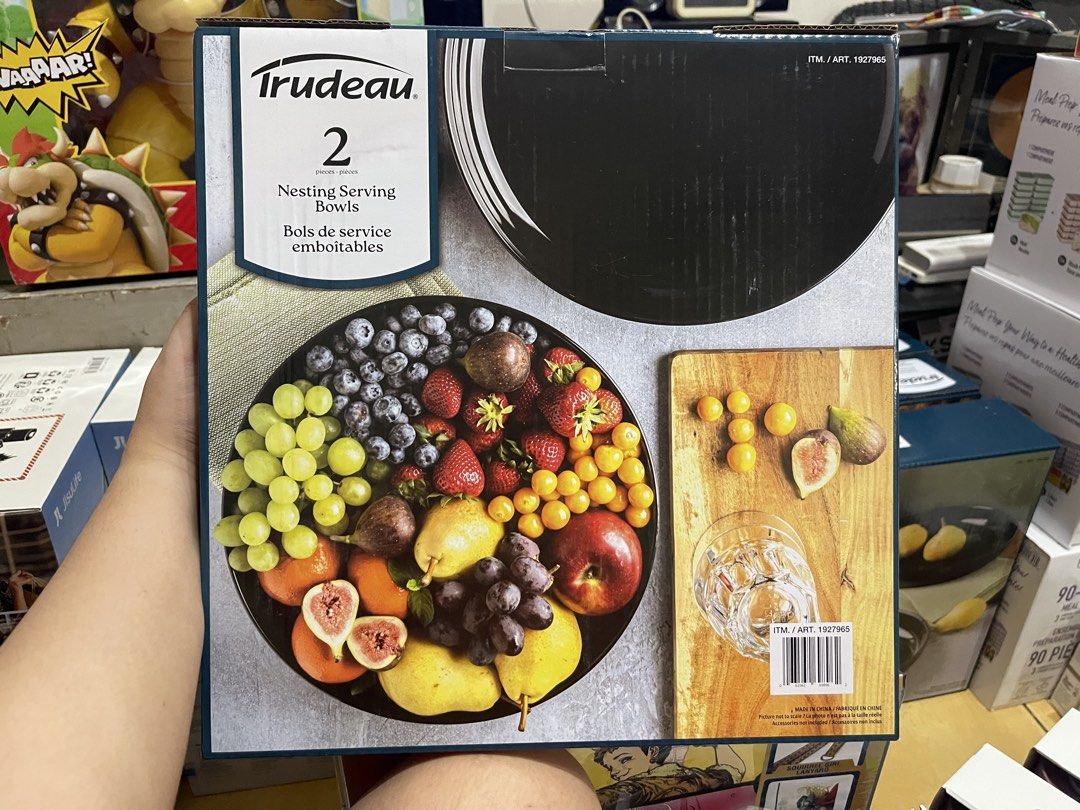 Trudeau Nesting Serving Bowls (Set of 2) (Category: Cookware & Accessories) located in Cavite. Submitted by xoxomhai (Listing ID 1460574385, Image 2). Description: Trudeau Nesting Serving Bowls (Set of 2) Perfect for serving salads, fruits, pasta, and more! Elegant and practical for everyday dining or hosting. 💰 ₱1,500 only ✔️ Space-saving nesting design ✔️ Durable and stylish ✔️ Perfect for home or as a gift.