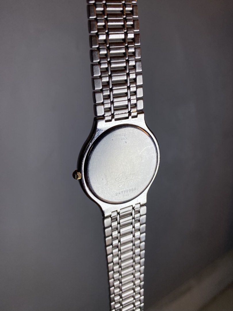 Longines Two Tone Vintage Flagship Watch with Date Complication (Category: Luxury Watches) located in Pasig City. Submitted by barako.vintage (Listing ID 1460633151, Image 3). Description: ‼️Still with extra links DM best offer‼️ Personal watch, fitted right now for my 6.5 in wrist but Still with extra links New crystal installed Vintage condition please see scratches on case 12 oclock and patina on dial Negotiable for serious buyers Cash via mee