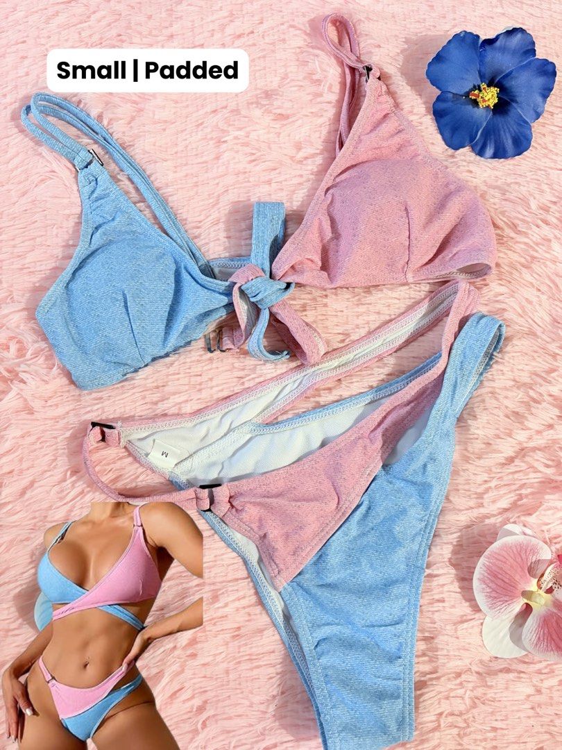 Two-Tone Padded Bikini Set - Small (Category: Bikinis & Swimsuits) located in Manila. Submitted by ki_leya (Listing ID 1460643752, Image 1). Description: brand new with pouch ₱150 📍cubao 🚚 jnt, lalamove, pick up.
