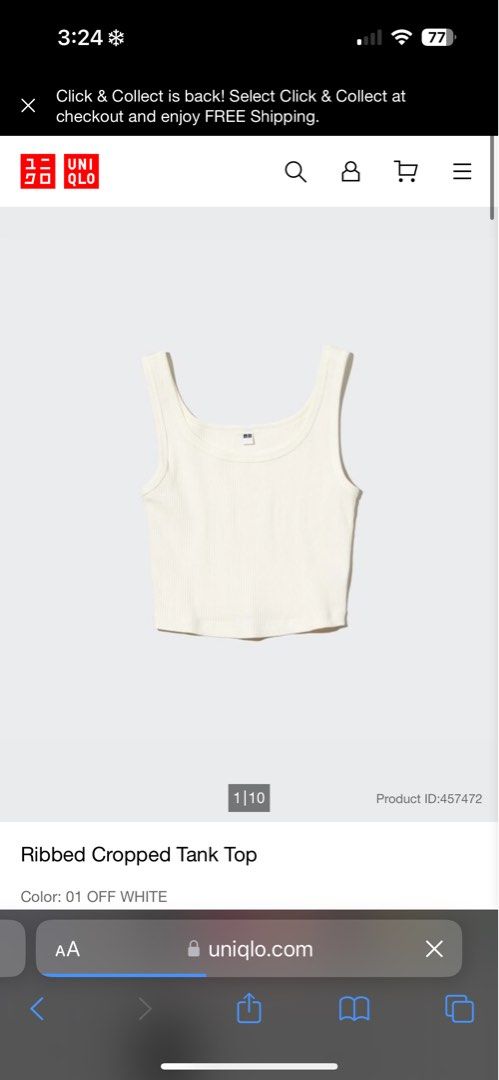 Uniqlo basic sleeveless tops (bundle) (Category: Sleeveless) located in Manila. Submitted by brownbutterlatte (Listing ID 1460574247, Image 3). Description: 250 each - get 3 tops for 700! RFS: small on me .