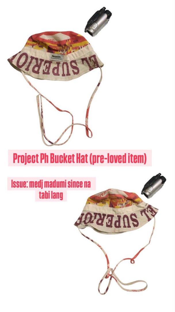 UNISEX PROJECT PH BUCKET HAT (Category: Hats & Beanies) located in Manila. Submitted by thriftlangs_ig (Listing ID 1460690527, Image 3). Description: check the details sa last photo.