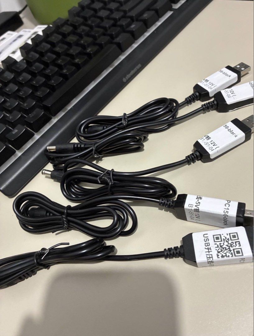 USB Cable to Wifi Cable for Modems (DC 5V to 12V) (Category: Cables & Adaptors) located in Manila. Submitted by irnsnchz (Listing ID 1460632518, Image 1). Description: - Power your modem, router, or TV Plus using your existing power bank, car charger, or phone charger. - Converts 5V USB input to 12V DC output. - Connector size: 5.5*2.1mm. - DC Output: 1A. - Works with various broadband and WiFi devices. - Ideal for backup power solutions. PAYMENT