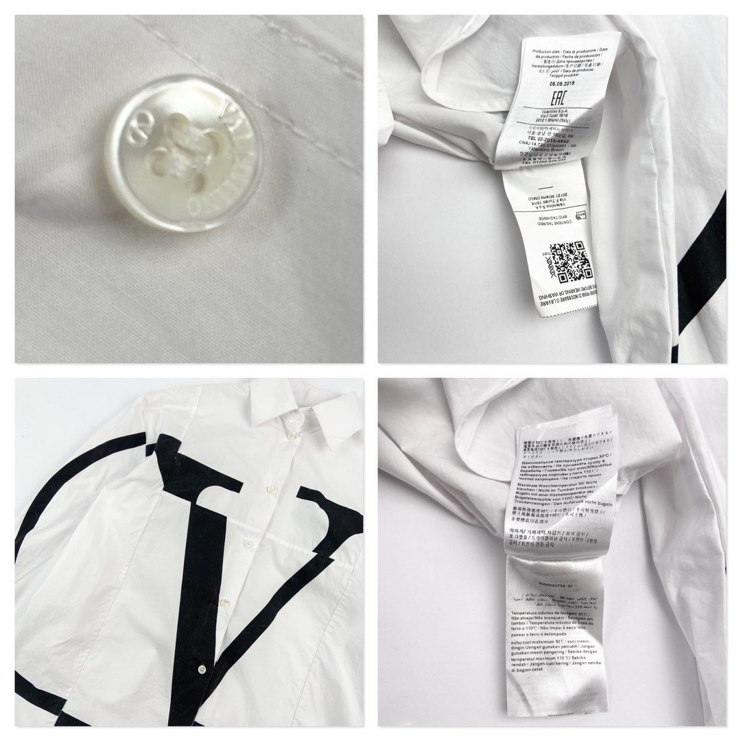 Valentino (Category: Luxury Apparel) located in Manila. Submitted by draftdrops (Listing ID 1460620885, Image 3). Description: Printed big logo design,button down and excellent condition Width :23 Length :28.5 Size:xl.