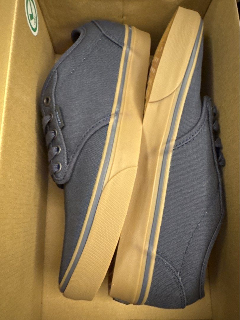 Vans Men's Shoes Size 9.5 (Category: Sneakers) located in Manila. Submitted by mylittlebubu (Listing ID 1460512134, Image 1). Description: - Brand: Vans - Gender: Men's - Color: Dark Blue - Size: 9.5 US Men's - Also Fits: UK 8.5, EUR 42, CM 27.5 - Origin: Made in Cambodia.