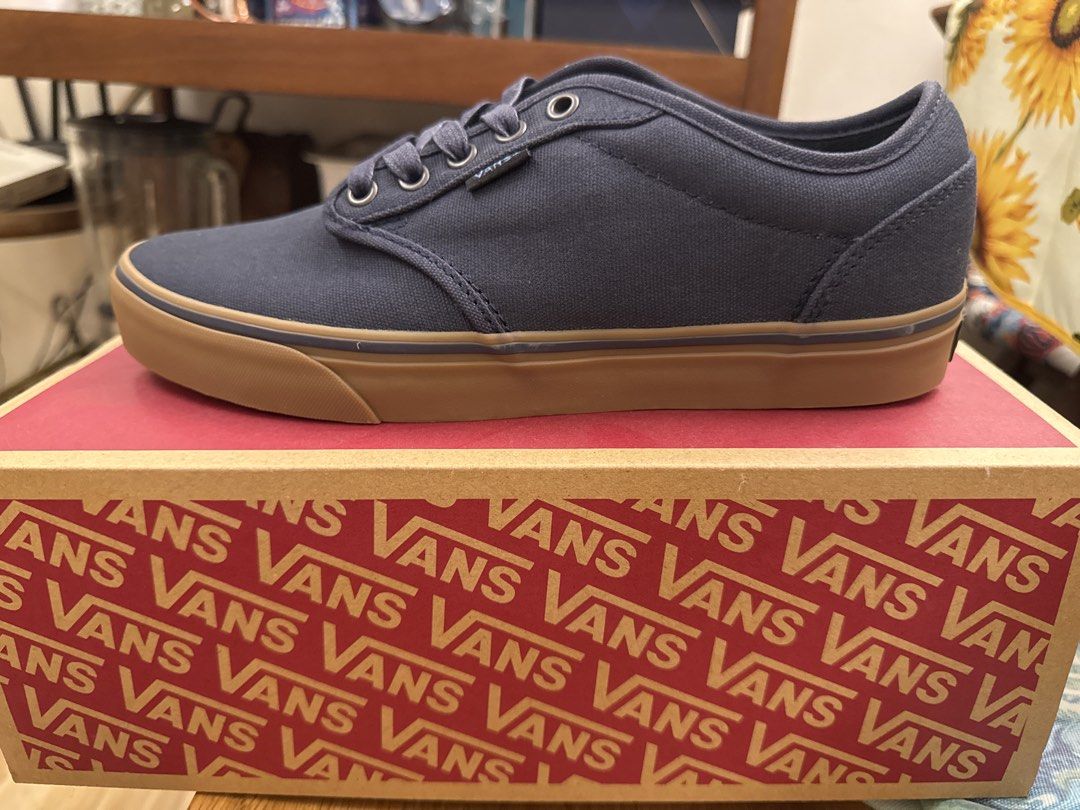 Vans Men's Shoes Size 9.5 (Category: Sneakers) located in Manila. Submitted by mylittlebubu (Listing ID 1460512134, Image 2). Description: - Brand: Vans - Gender: Men's - Color: Dark Blue - Size: 9.5 US Men's - Also Fits: UK 8.5, EUR 42, CM 27.5 - Origin: Made in Cambodia.