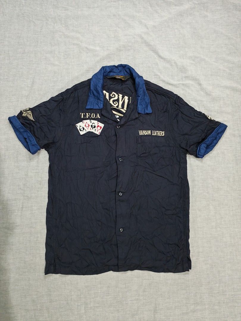 vanson bowling shirt (Category: Tshirts & Polo Shirts ) located in Baguio. Submitted by used_clothing2600 (Listing ID 1460519964, Image 2). Description: Vanson bowling shirt size medium verygood condition pit to pit 20 length 26 shoulders 16.5 sleeve 8.5 P 1500.