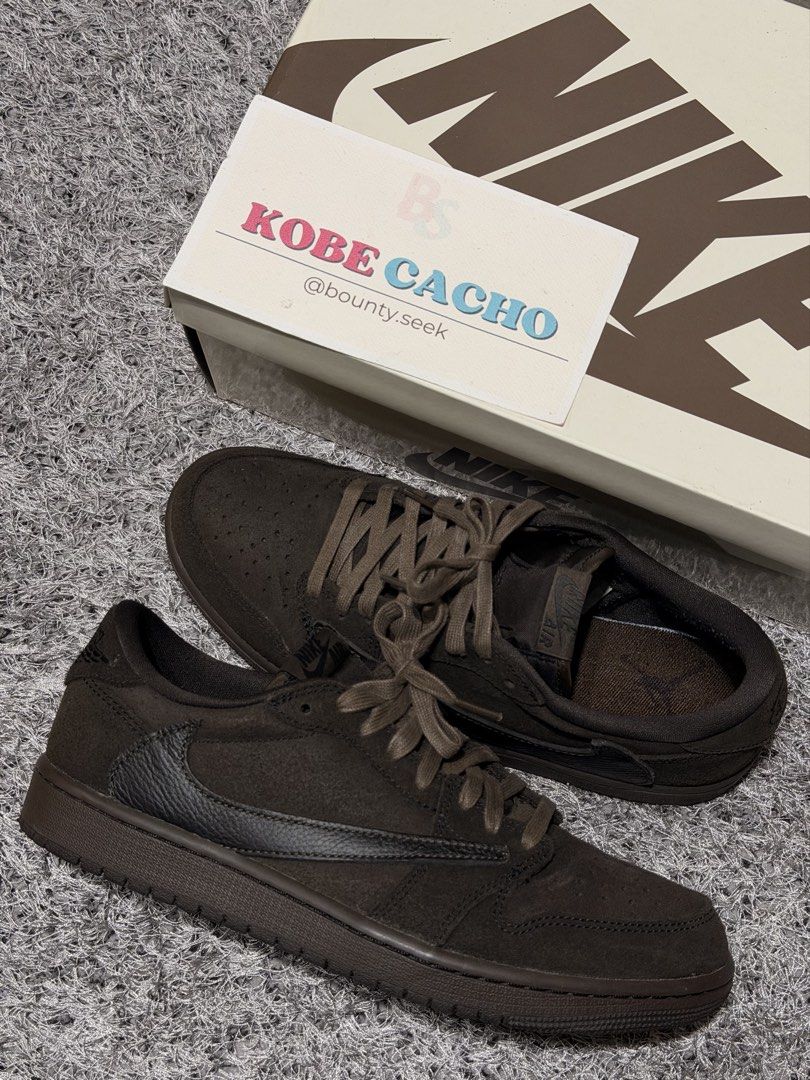 Velvet brown (Category: Sneakers) located in Baguio. Submitted by _kobe (Listing ID 1460549715, Image 1). Description: Avail again Php 13,995 firm READ FIRST! •J1 Low Travis Velvet brown Size 9 Used 3x Og box, papers ( no extra laces ) Baguio location.