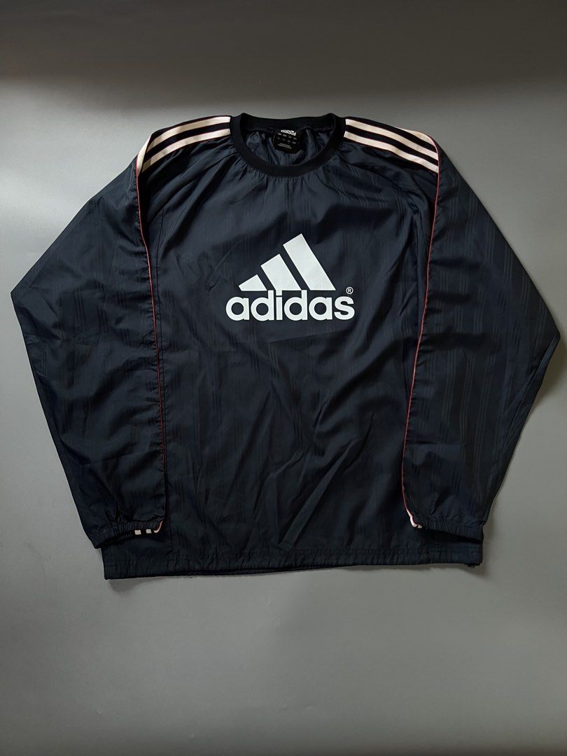 Vintage Adidas Windbreaker Pullover (Category: Coats, Jackets and Outerwear) located in Manila. Submitted by dailypicksbyclyde (Listing ID 1460548419, Image 1). Description: Vintage Adidas Pullover Windbreaker Excellent condition 24.5x28 Need wash.