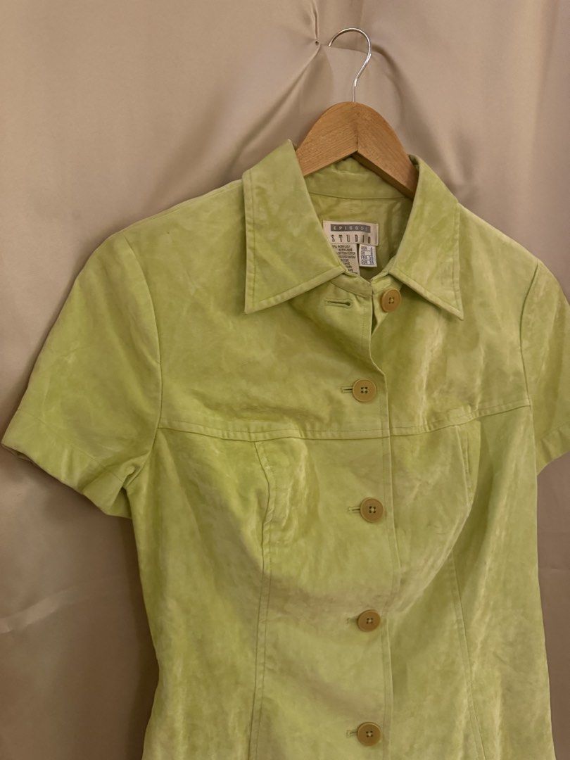 Vintage buttondown suede top (Category: Blouses) located in Manila. Submitted by 414studio (Listing ID 1460665651, Image 3). Description: Steal High quality .