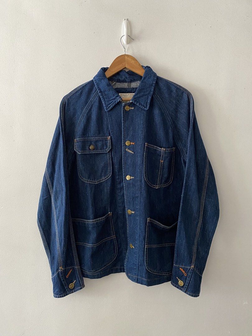 Vintage California Denim Chore Jacket (Category: Coats, Jackets and Outerwear) located in Quezon City. Submitted by rlphvncntbs (Listing ID 1460583361, Image 1). Description: Vintage California Denim Chore Jacket Size: Medium Measurements: 22" x 27" Excellent Condition ₱1,800 + SF (Negotiable).