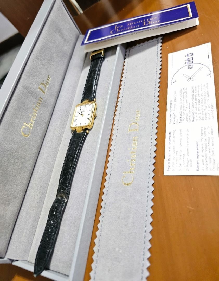 Vintage Dior Tank Watch Leather Strap (Category: Luxury Watches) located in Caloocan City. Submitted by yatsbatoyskie (Listing ID 1460708221, Image 3). Description: Original Vintage Christian Dior Tank Watch Complete with box and manual in very good condition meetup or via lalamove.