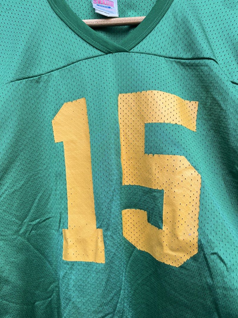 Vintage G Packers NFL jersey (Category: Tshirts & Polo Shirts ) located in Cavite. Submitted by thriftniowen (Listing ID 1460672865, Image 3). Description: Vintage G Packers NFL jersey Size Small Chest 20.5 Length 27 Condition: good Flaws: print.