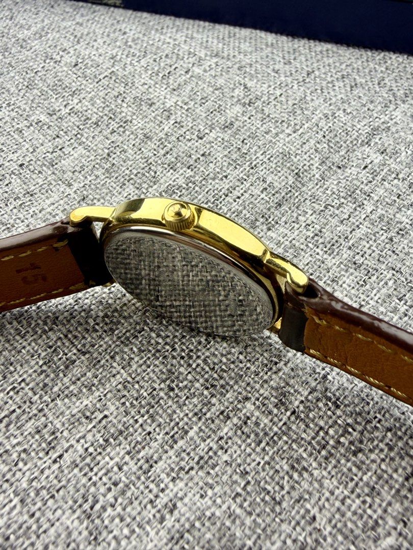 Vintage Maurice Lacroix Arios (Category: Women's Watches) located in Bacoor. Submitted by offtheclock (Listing ID 1460681583, Image 3). Description: Vintage Maurice Lacroix Arios Condition: Pre-owned Reference No. AR1013-YP011-110-1 Movement: Swiss Quartz (ML800) Material: Stainless Steel Yellow Gold-Plated Case Diameter: 28mm (Sapphire Crystal) Dial: Classic Lacquered White / Silver Inclusion: Brandnew Aftermarket Brown Leather Strap Inclusion: 