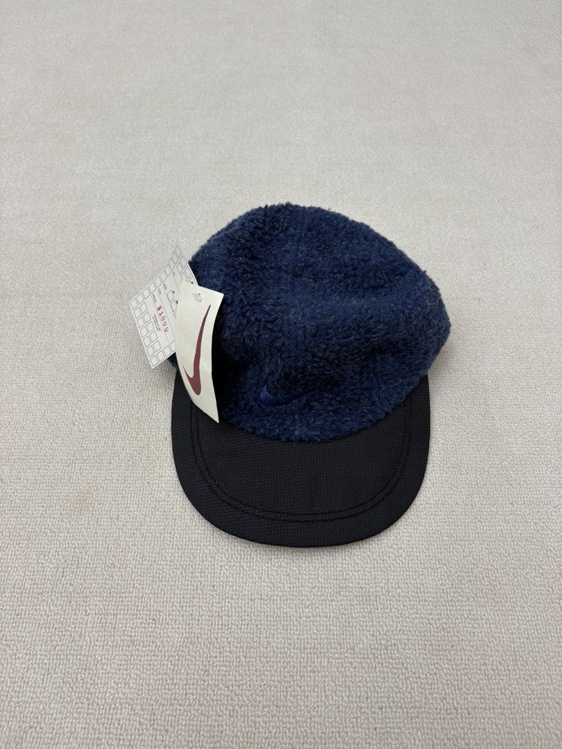 Vintage Nike ACG Hat (Category: Caps & Hats) located in Manila. Submitted by porma.market (Listing ID 1460519370, Image 2). Description: - Vintage Nike ACG Hat - Cozy fuzzy navy blue material - Contrasting black brim - Iconic Nike ACG branding - 1990s Hat - Authentic -4,800.