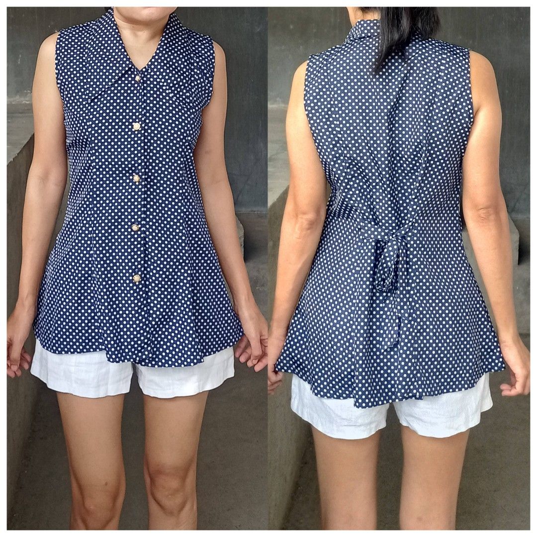 Vintage Polka trend top (Category: Others Tops) located in Davao. Submitted by kannikasok1987 (Listing ID 1460534361, Image 1). Description: Medium frame mall quality.